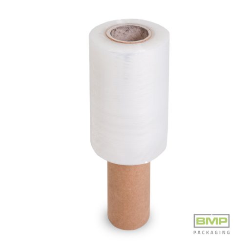 Kézi nyújtható fólia (sztreccsfólia) 100mm / 23 mic 150 m Nyeles (32/db doboz)