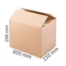 Kartondoboz 305x220x200 mm - 3 rétegű papírdoboz