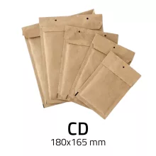 Légpárnás Boríték (buborékos boríték) CD barna - 180x165 mm