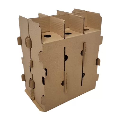 Kartonbetét boros dobozhoz (3 db palackhoz) - 868 x 874 mm