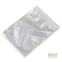 Eltolt szájú tasak ragasztócsíkkal - 595 x730 + 50 x 0,08 mm - átlátszó