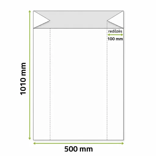 Fóliazsák 500 + 2x100 x 1010 mm