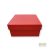 Díszdoboz kocka alakú, piros 13,5 x 13,5 x 6,5 cm