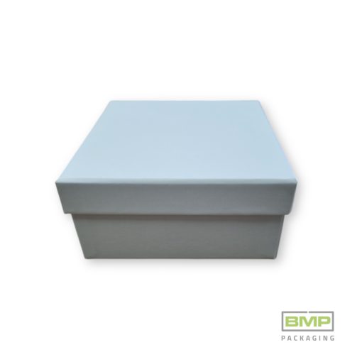 Díszdoboz kocka alakú, világoskék 13,5 x 13,5 x 6,5 cm