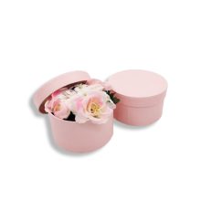 Díszdoboz kerek fehér 10,8 x 6,2 cm - 6 db / csomag