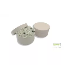 Díszdoboz kerek rózsaszín 10,8 x 6,2 cm - 6 db / csomag