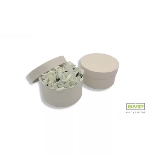 Díszdoboz kerek rózsaszín 10,8 x 6,2 cm - 6 db / csomag