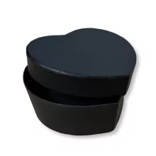 Díszdoboz szív alakú, fekete