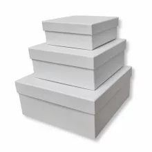 Díszdoboz kocka, fehér