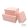 Díszdoboz kocka rózsaszín 3 db / csomag, növekvő méretekben