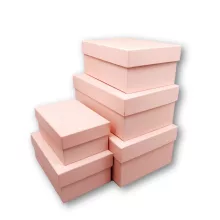 Díszdoboz téglalap alakú, fehér 5 db / csomag, növekvő méretekben