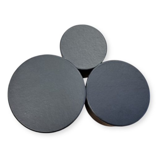 Díszdoboz kerek fekete, 3 db / csomag, növekvő méretekben