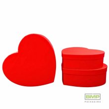 Díszdoboz szív alakú piros 3 db / csomag, növekvő méretekben