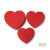   Díszdoboz szív alakú piros 3 db / csomag, növekvő méretekben