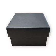 Díszdoboz kocka alakú, fekete 9,5 x 9,5 x 6 cm - 6 db / csomag