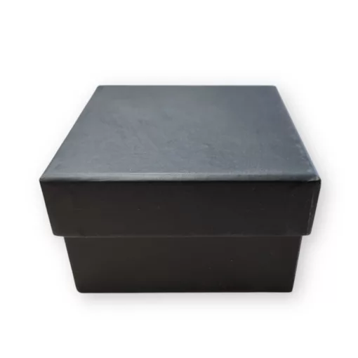 Díszdoboz kocka alakú, fekete 9,5 x 9,5 x 6 cm - 6 db / csomag