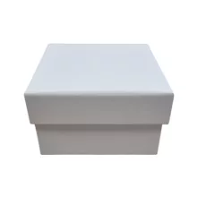 Díszdoboz kocka alakú, fehér 9,5 x 9,5 x 6 cm - 6 db / csomag