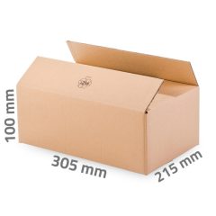 Kartondoboz 305x215x100 mm - 3 rétegű papírdoboz