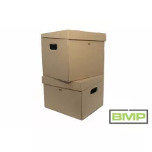 Kartondoboz 325x295x240 mm - A4 fedeles irattároló