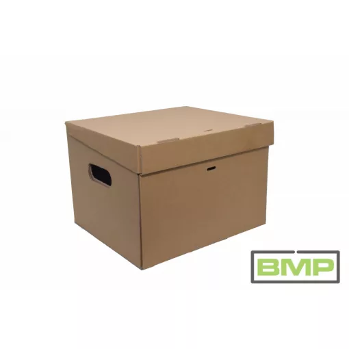 Kartondoboz 325x295x240 mm - A4 fedeles irattároló