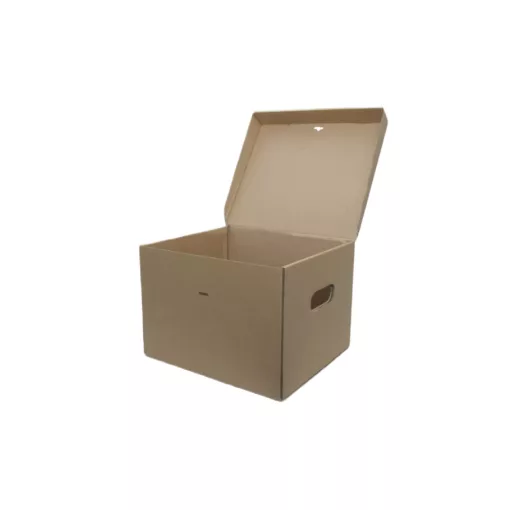 Kartondoboz 325x295x240 mm - A4 fedeles irattároló