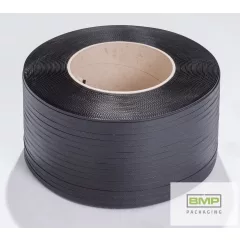   Pántszalag 12 x 0,50 mm fekete B90, PP, cséve: 20x19 / 2400 fm