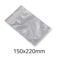 Simítózáras tasak 150x220 mm 40mic