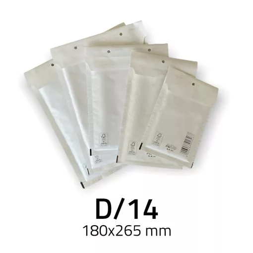 Légpárnás Boríték (buborékos boríték) D/14 fehér - 180x265 mm