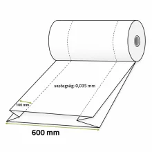Mosodai fóliatömlő 600 + 2 x100 x 0,035 mm