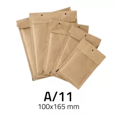  Légpárnás Boríték (buborékos boríték) A/11 barna - 100x165 mm