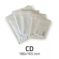   Légpárnás Boríték (buborékos boríték) CD fehér - 180x165 mm