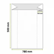 Fóliazsák 500 + 2x100 x 780 mm