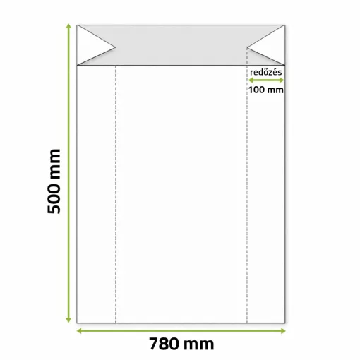 Fóliazsák 500 + 2x100 x 780 mm