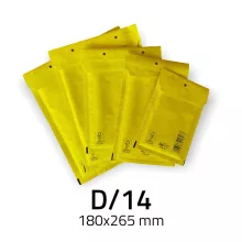 Légpárnás Boríték (buborékos boríték) D/14 sárga - 180x265 mm