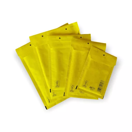 Légpárnás Boríték (buborékos boríték) D/14 sárga - 180x265 mm
