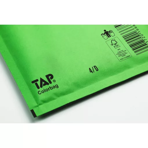 Légpárnás Boríték (buborékos boríték) D/14 Zöld  180x265 mm