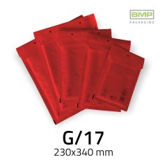   Légpárnás Boríték (buborékos boríték) G/17 piros - 230x340 mm