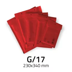   Légpárnás Boríték (buborékos boríték) G/17 piros - 230x340 mm