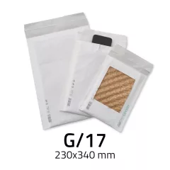   Légpárnás boríték (100% papír alapú) G/17 fehér - 230x340 mm