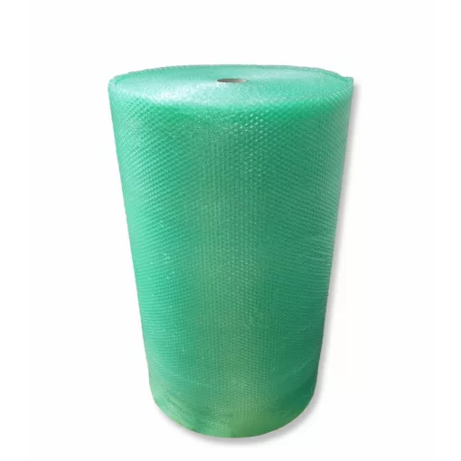Újrahasznosított légpárnás fólia (buborékfólia) 100 m² (1 m x 100 m x 60 my) zöld