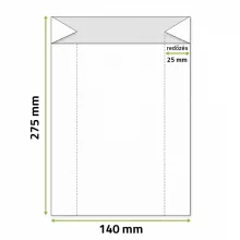 Aromazáró tasak 140+2x25x275 mm
