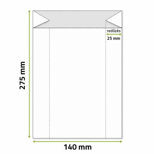 Aromazáró tasak 140+2x25x275 mm