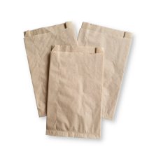 Papírtasak, barna - 140+50x250mm