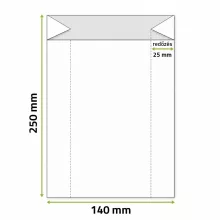 Papírtasak - 140+50x250 mm