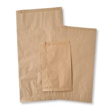 Papírtasak, barna - 180+60x350mm