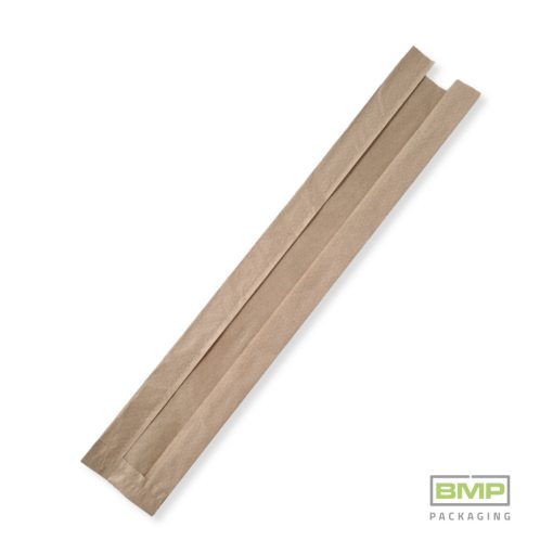 Papírtasak "bagettes" (ablakos), barna - 100+50x610mm