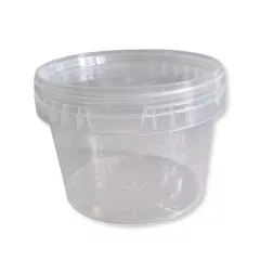 Műanyag vödör fedővel (átlátszó) - 500 ml