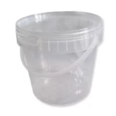 Műanyag vödör fedővel (átlátszó) - 1 L