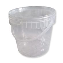 Műanyag vödör fedővel (átlátszó) - 1 L