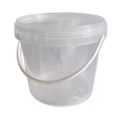 Műanyag vödör fedővel (átlátszó) - 2,5 L